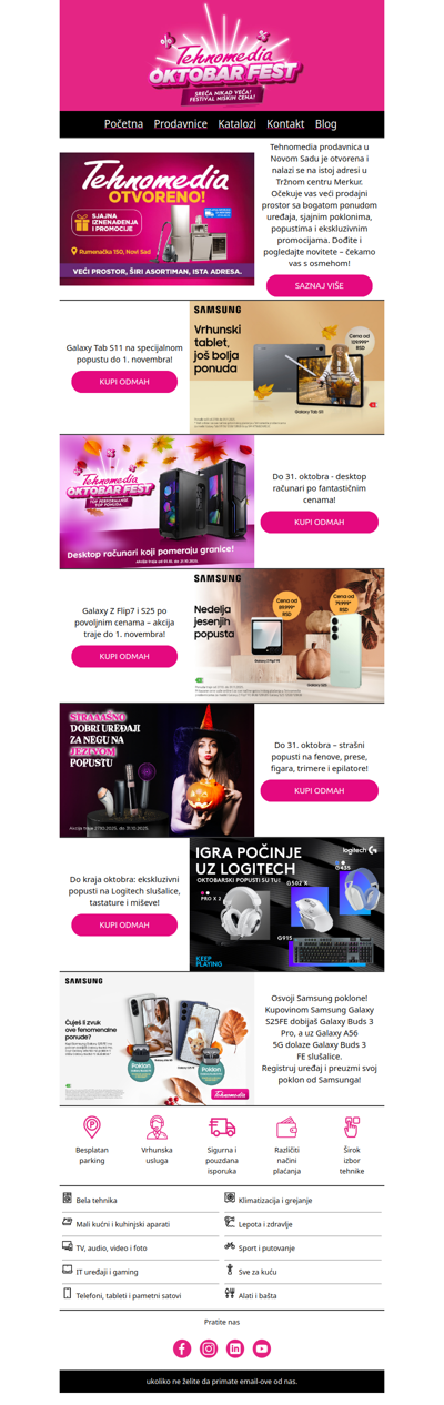 ⏳ Tehnomedia Oktobar Fest: poslednja šansa za najbolje popuste! 🍁