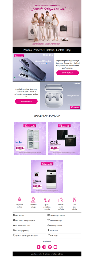 Slavlje traje, martovski popust Tehnomedia daje! 🎉🛒💥🔥🎁