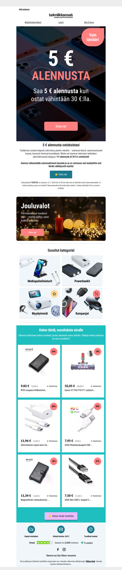 🔥 5 € alennusta? Totta kai sinun kuuluu saada se!