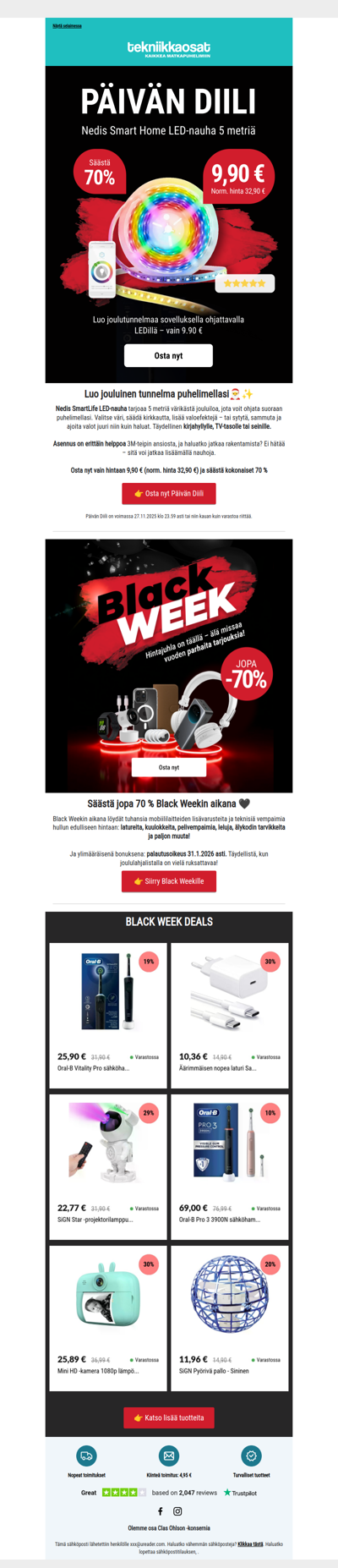 Päivän Diili: Smart LED-nauha 5 m vain hintaan 9,90 €