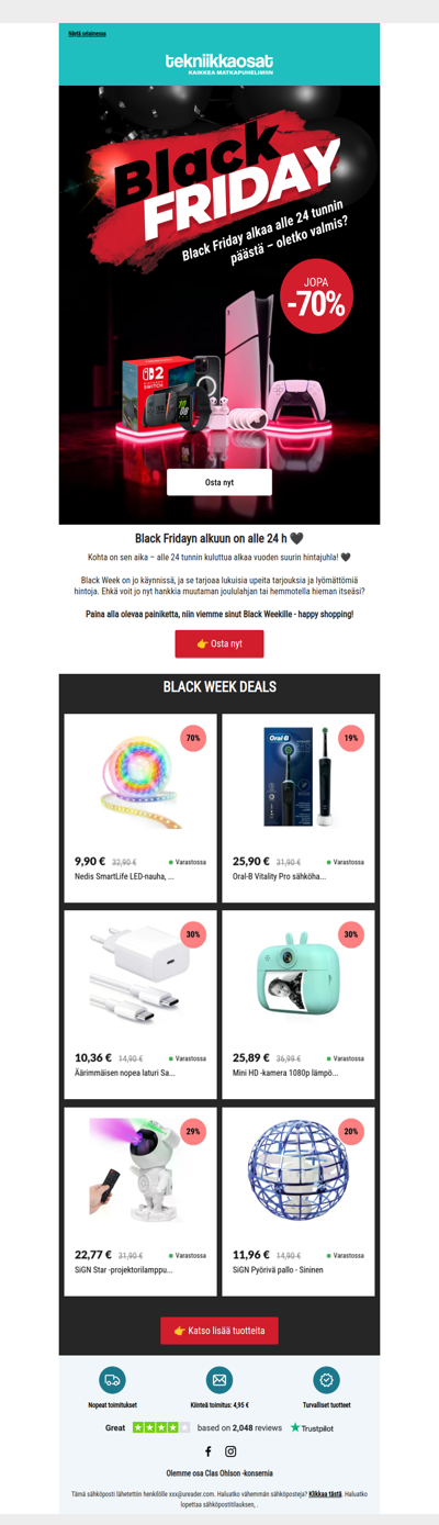 Black Friday alkaa pian – älä missaa tätä! 🖤