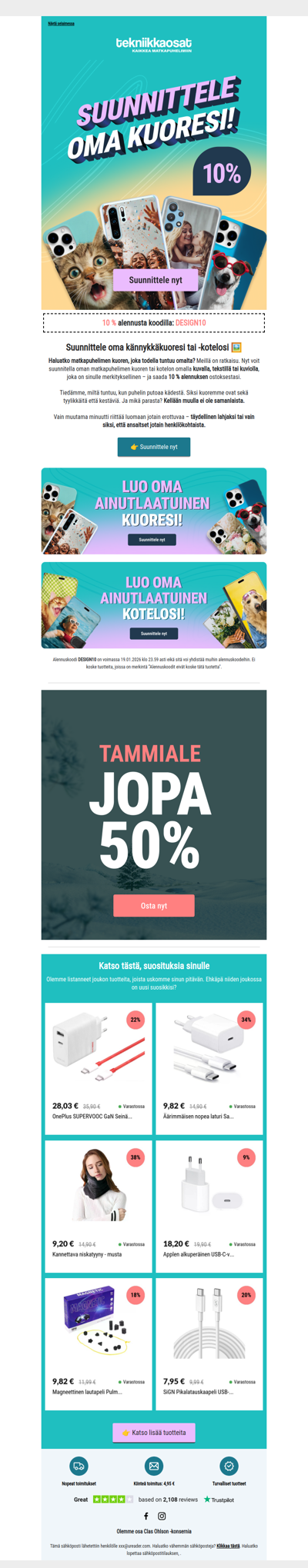 🎨 Uutuus: Luo oma ainutlaatuinen kännykkäkuori tai -kotelo