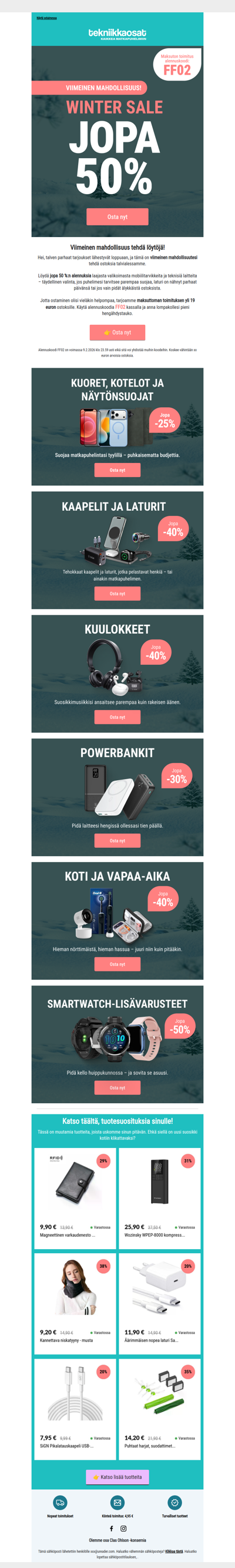 ⏰ Viimeinen mahdollisuus: WINTER SALE