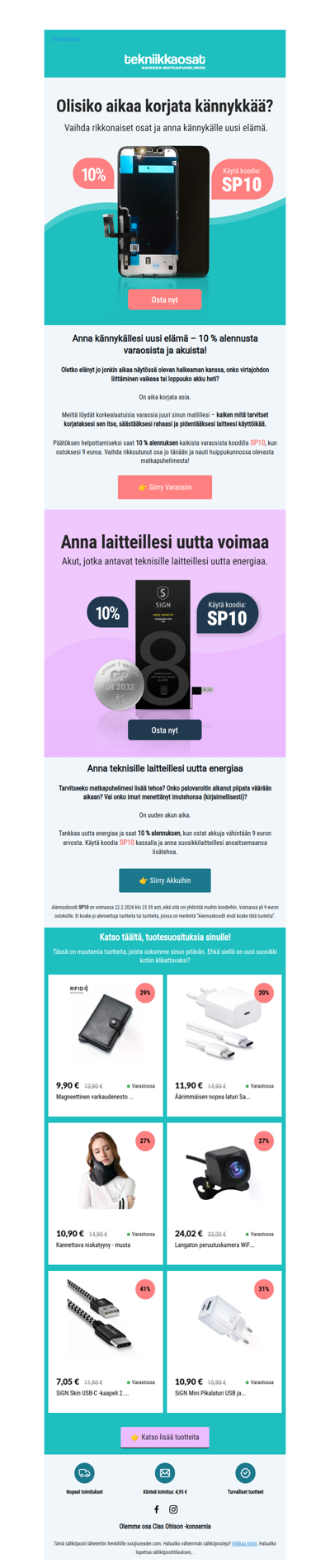 Haljennut näyttö tai väsähtänyt akku? 📱🔋