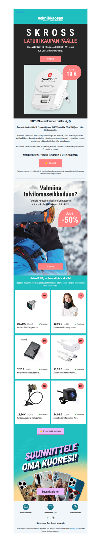 🎁 SKROSS-laturi kaupan päälle