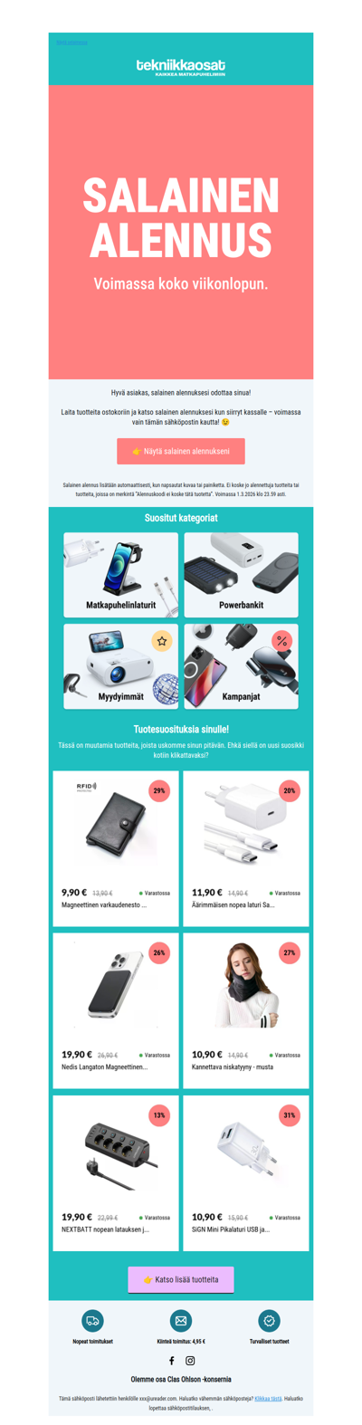 Hei sinulle – katso salainen alennuksesi! 🤫