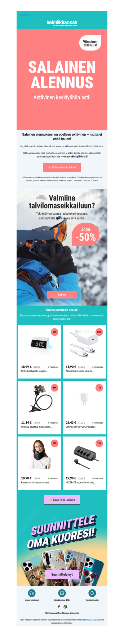 Salainen alennuksesi on vielä voimassa 🤫