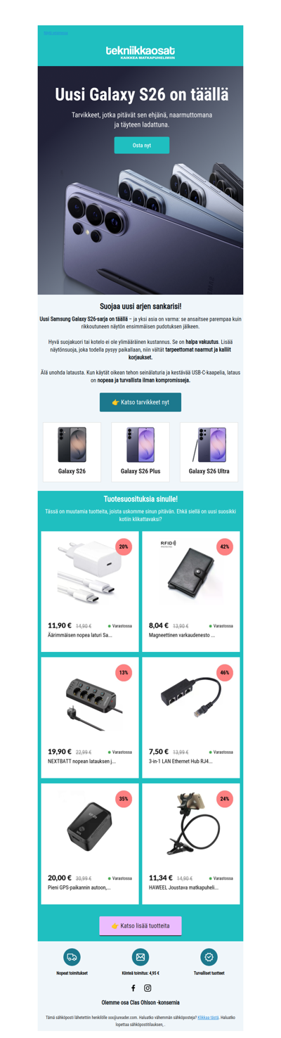 Galaxy S26-sarja on täällä 📱