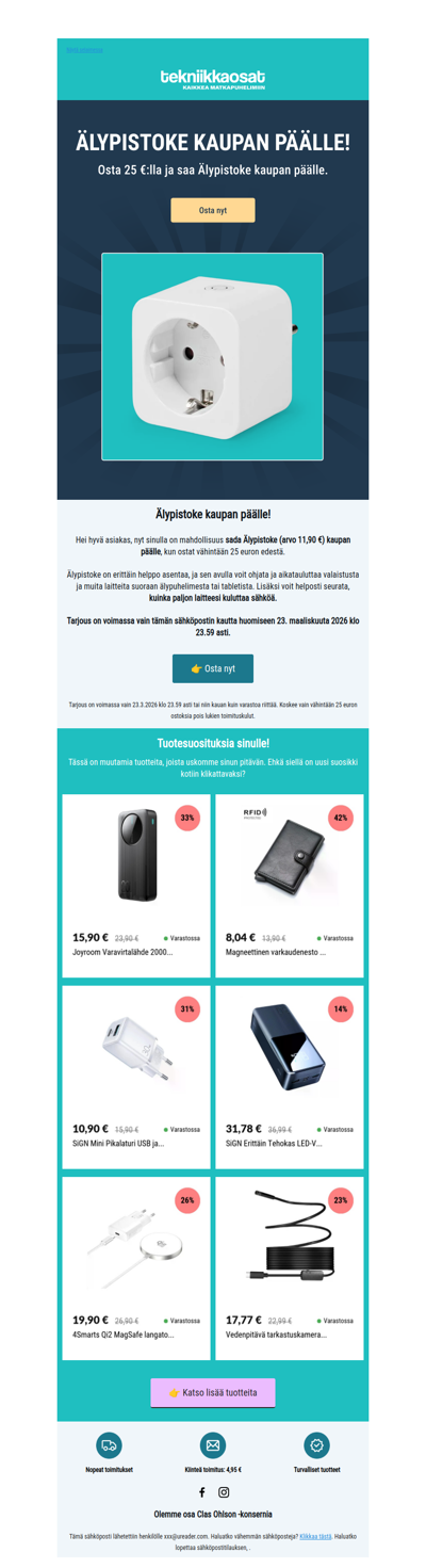 Kaupan päälle: Älypistoke energiankulutuksen seurannalla 🔌