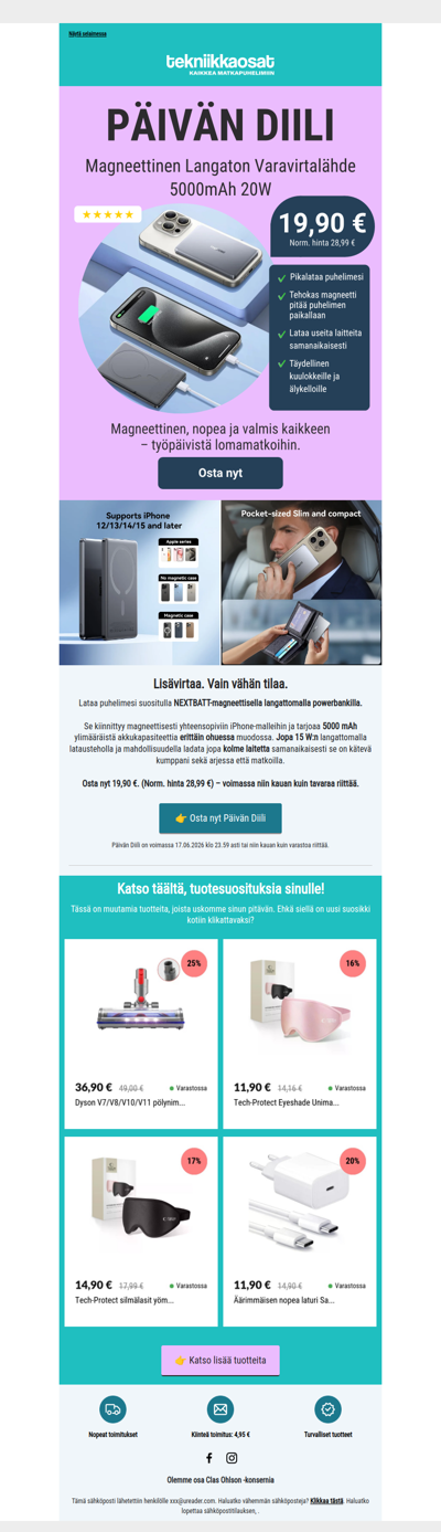 Päivän Diili: Erittäin ohut varavirtalähde ⚡