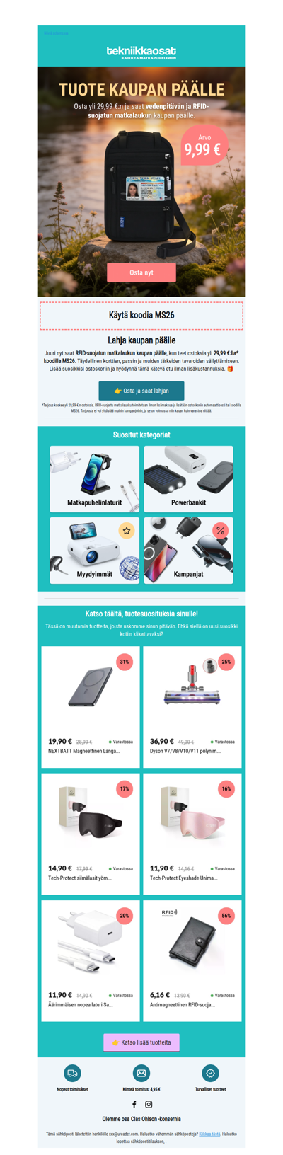 🎁 Saa tuote kaupan päälle