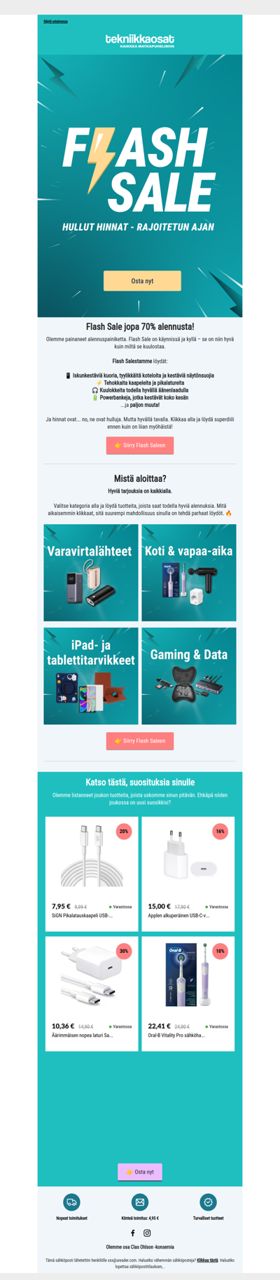 Nyt se alkaa – FLASH SALE on käynnissä! ⚡🔥
