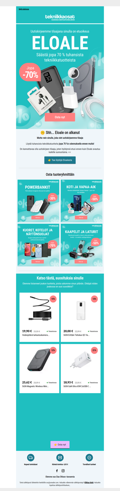 Olet saanut etuoikeuden Eloaleen! 🥳