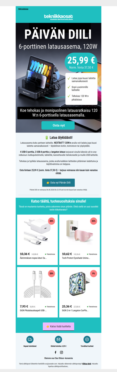 Päivän Diili: Latausasema 🔥