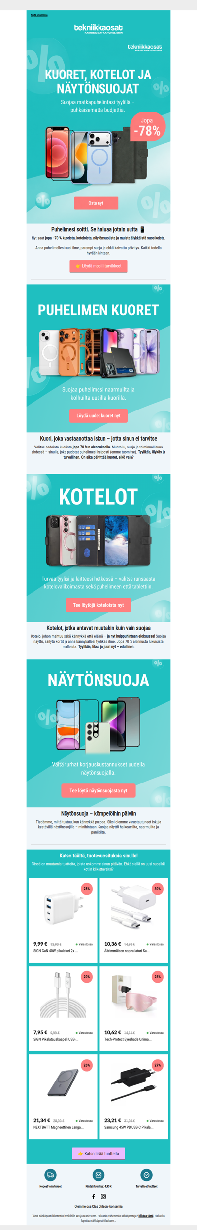 📱 Elokuu-löytöjä: Kuoret, kotelo ja näytönsuoja