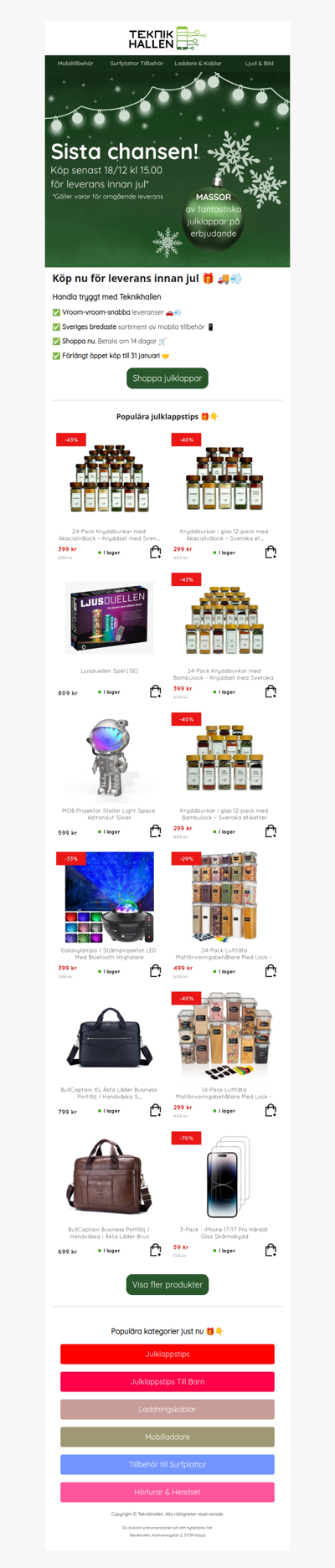 SISTA CHANSEN för julleverans 🎁🛻💨