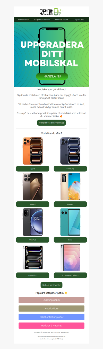 🤩 Passa på! Rabatter på mobiltillbehör