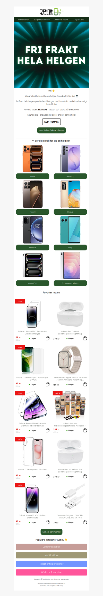 FRI FRAKT hela helgen! 🖥️