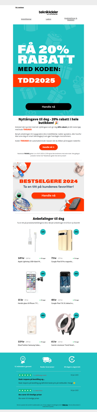 Nyttårsgave: 20% rabatt i hele butikken 🎁