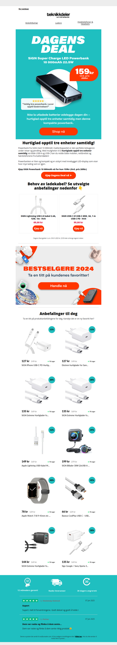 Dagens Deal: SiGN Powerbank 10 000mAh