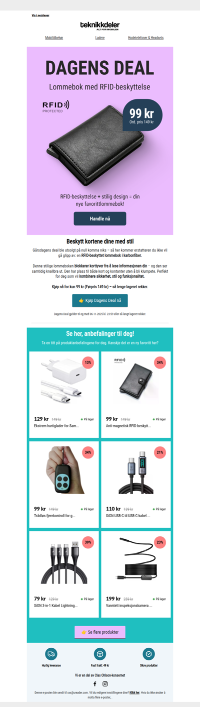 Dagens Deal: Lommebok med RFID-beskyttelse