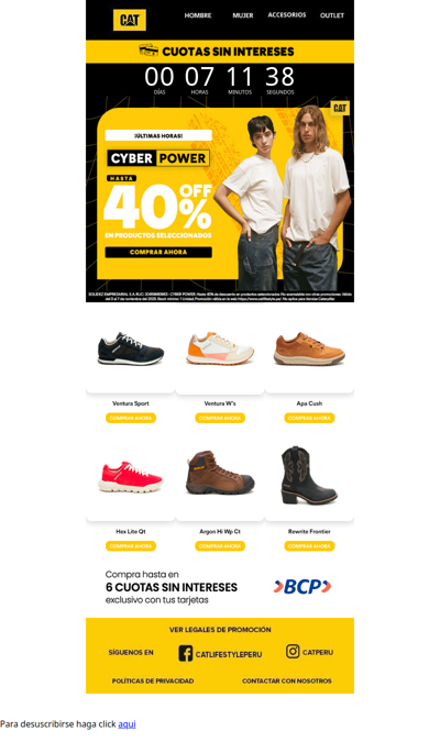 ¡CYBER POWER HASTA HOY! 💥 Hasta 40% de descuento