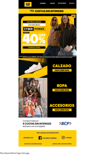 ¡Se extiende el CYBER POWER! 💥 Hasta 40% de descuento