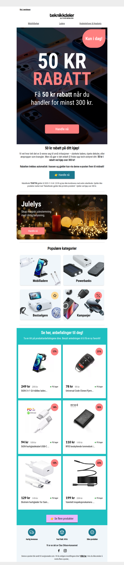 🔥 50 kr rabatt? Klart du skal ha det!