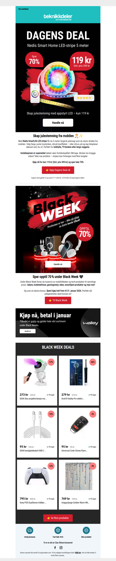 Dagens Deal: Smart LED-stripe 5 m til kun 119 kr