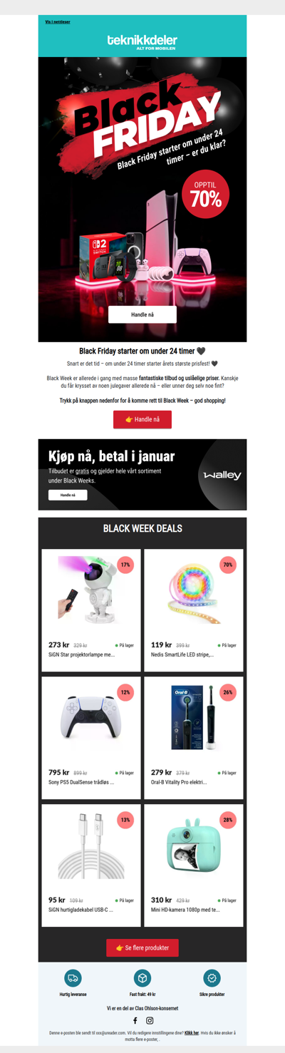 Black Friday starter snart – ikke gå glipp av dette! 🖤
