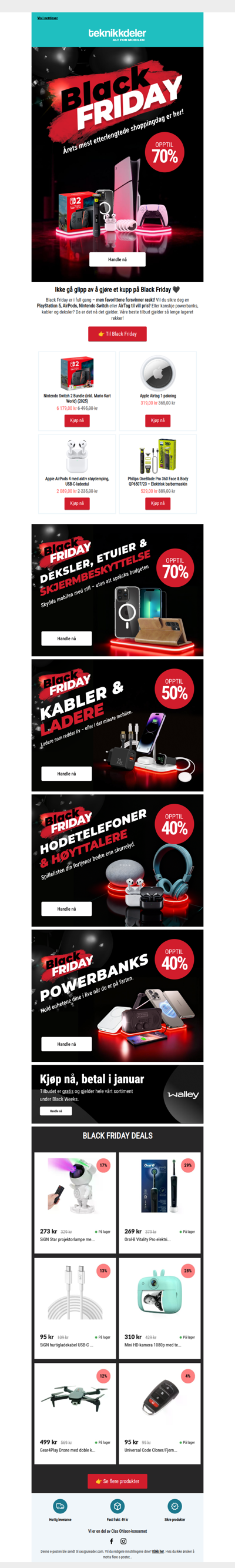 Ikke gå glipp av: BLACK FRIDAY 🖤