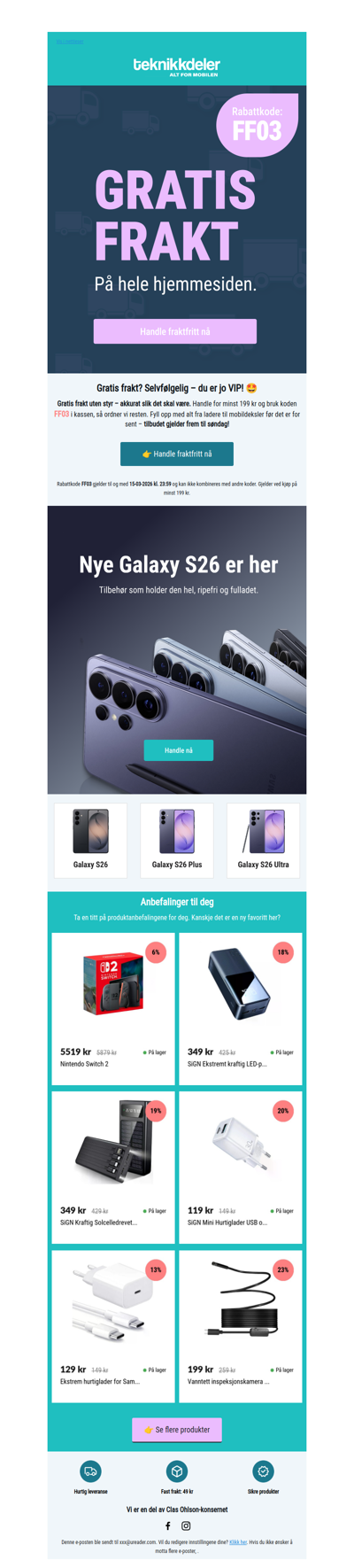 Gratis frakt? Selvfølgelig – du er jo VIP 🤩