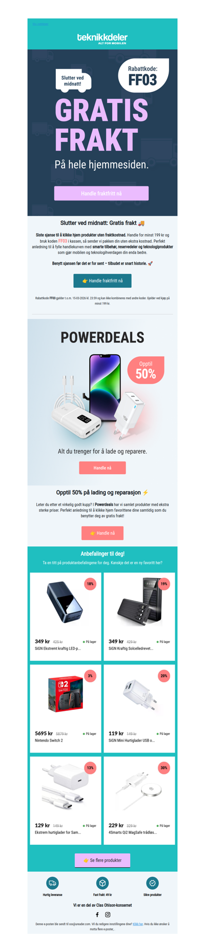 🚚 Siste sjanse: Gratis frakt på kjøpet ditt