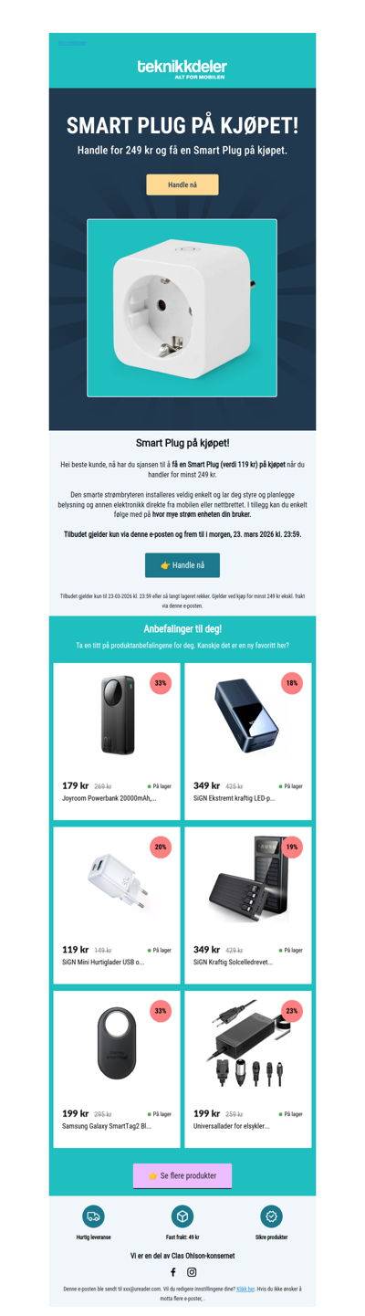 På kjøpet: Smart Plug med energiovervåking 🔌