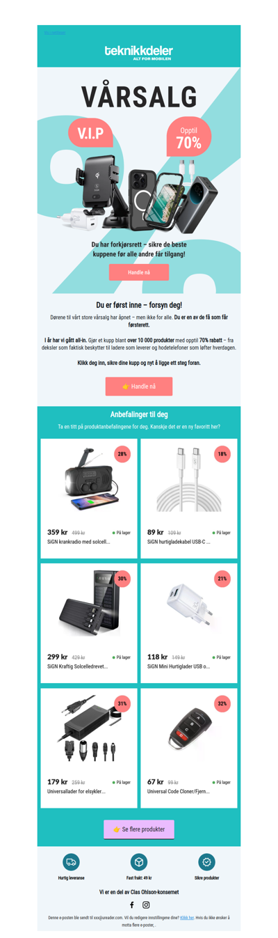 Førsterett til vårsalget 🚀