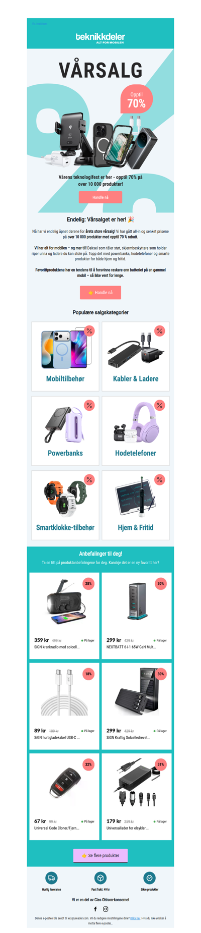 VÅRSALG: Nå kjører vi! 🚀