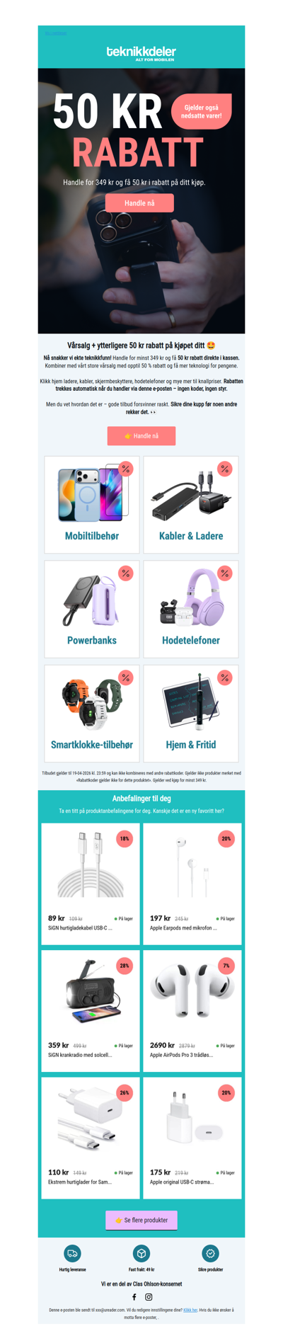 💥50 kr rabatt på hele nettsiden!