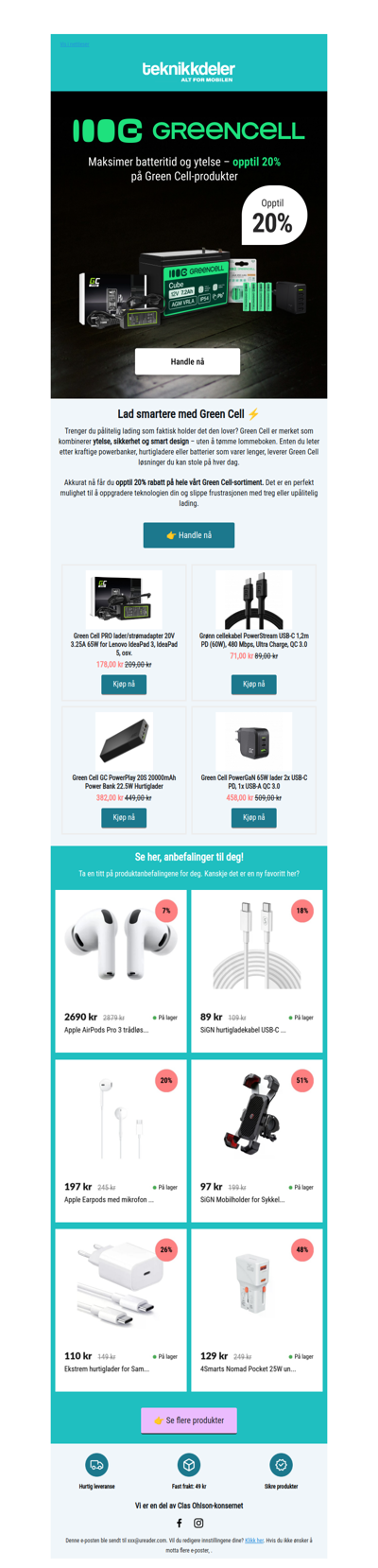 ⚡ Opptil 20% på Green Cell