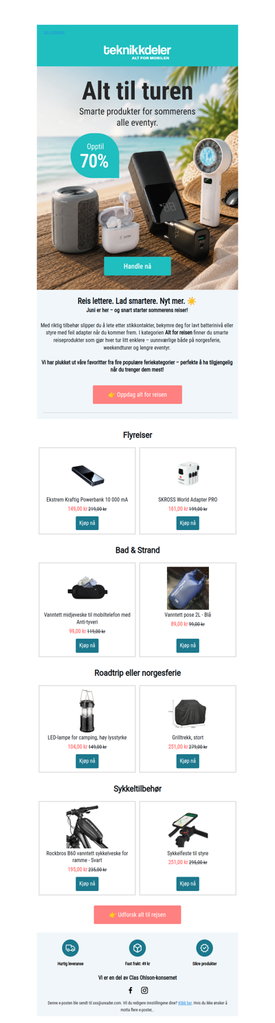 Alt for reisen – pakk smartere i sommer ☀️