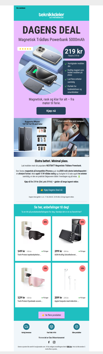 Dagens Deal: Ultratynn powerbank ⚡