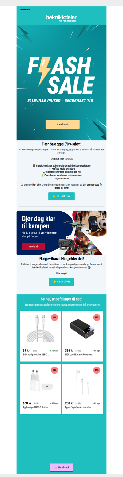 FLASH SALE er i gang! ⚡