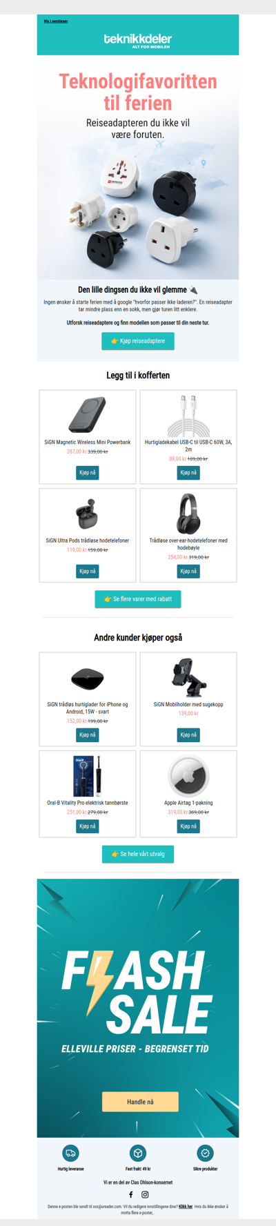 Skal du ut og reise? Vi har adapteren for deg 🔌✈️