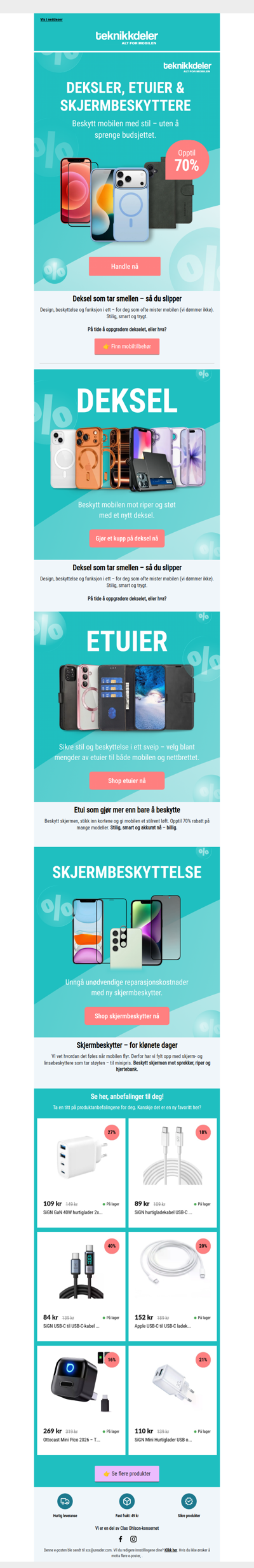 📱 Augustkupp: Deksel, etui & skjermbeskytter