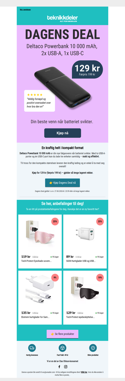 Dagens Deal: Kraftig powerbank 💥