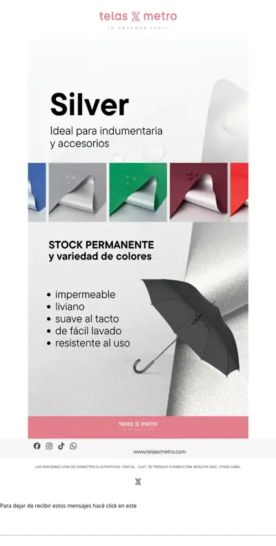 ☔Silver: variedad de colores.