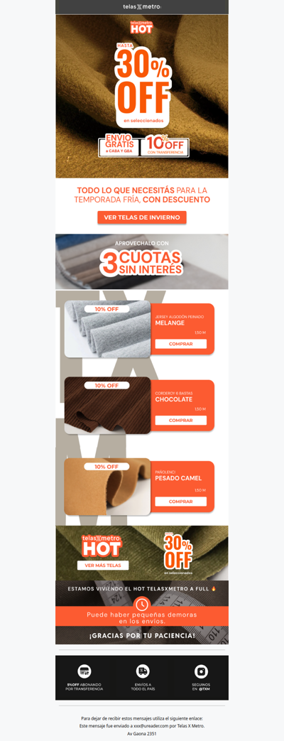 Telas de Invierno más elegidas🔥 Hasta 30%OFF
