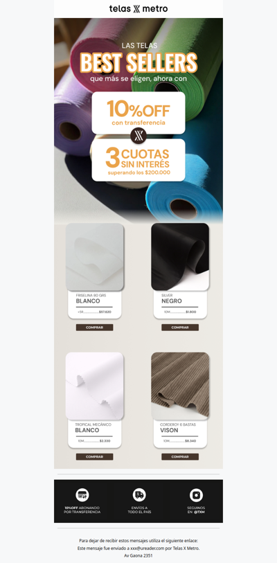 Las telas más vendidas te estan esparando🤩