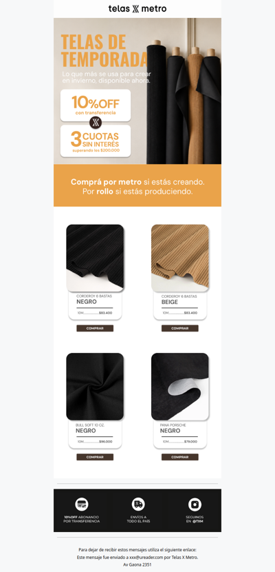 Telas de Temporada para seguir creando ✨