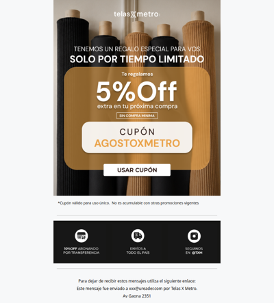 5%OFF EXTRA! SOLO POR HOY 🔥