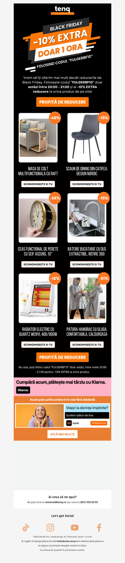 Doar azi ⚡-10% EXTRA peste Black Friday!